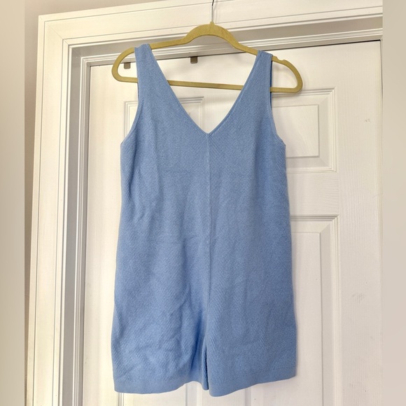 & Other Stories Sky Blue Knit Romper - Picture 2 of 5